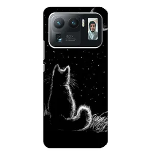 Чохол з принтом для Xiaomi Mi 11 Ultra (AlphaPrint) Модні коти (Котик і місяць)