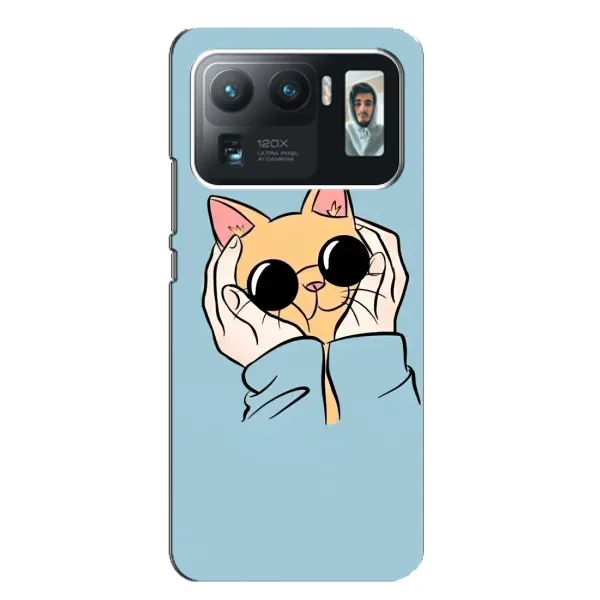 Чохол з принтом «Котик в окулярах» для Xiaomi Mi 11 Ultra