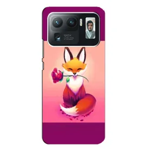 Чохли з картинкою Лисичка для Xiaomi Mi 11 Ultra (VPrint) (Лиса з трояндою)