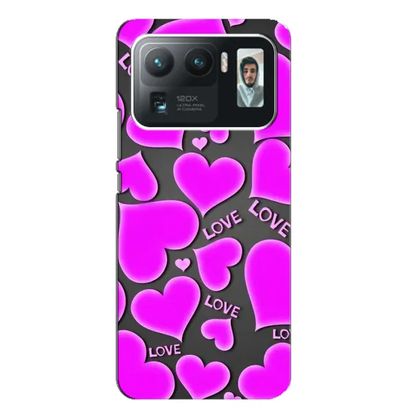 Чохол з принтом «Pink hearts» для Xiaomi Mi 11 Ultra Чохол з принтом «Pink hearts» для Xiaomi Mi 11 Ultra