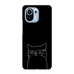 Чехол с рисунком кот на Xiaomi Mi 11 (Равнодушный кот)