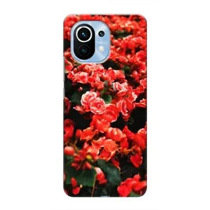 Чохли з квітами для Xiaomi Mi 11 (VPrint) (Квіти червоні)