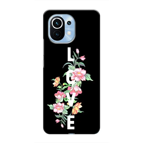 Чохол з принтом «Квіти LOVE» для Xiaomi Mi 11