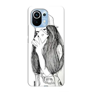Чехол с печатью для Xiaomi Mi 11 - (Мода) (AlphaPrint) (Фото девочки)