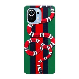 Чехлы ГУЧЧИ для Сяоми Ми 11 (AlphaPrint) (Gucci змия)