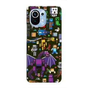 Чехол Майнкрафт на Xiaomi Mi 11 (AlphaPrint) Minecraft (Коллаж Майнкрафт)