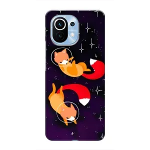 Чохли з картинкою Лисичка для Xiaomi Mi 11 (VPrint) (Лисички космонавти)