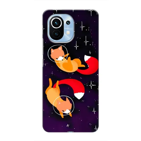 Чохол з принтом «Лисички космонавти» для Xiaomi Mi 11