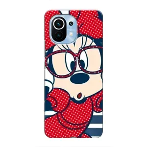 Эксклюзивный чехол для Xiaomi Mi 11 (AlphaPrint - Мультяшные) (Маус в очках)