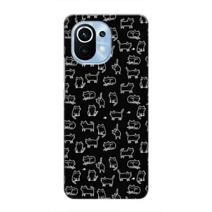 Чехол с принтом для Xiaomi Mi 11 (AlphaPrint) Модные коты (Меленькие котики)