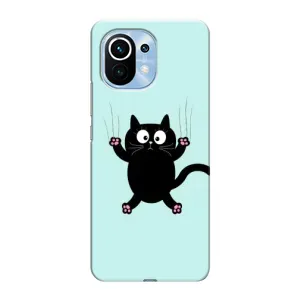 Чехол с принтом для Xiaomi Mi 11 (AlphaPrint) Модные коты (Падающий кот)