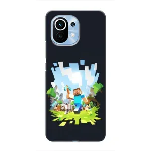 Чехол Майнкрафт на Xiaomi Mi 11 (AlphaPrint) Minecraft (персонажи Minecraft)