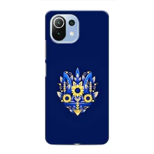 Чохли для Xiaomi Mi 11i Укр. Символіка (AlphaPrint) (Квітковий Герб)