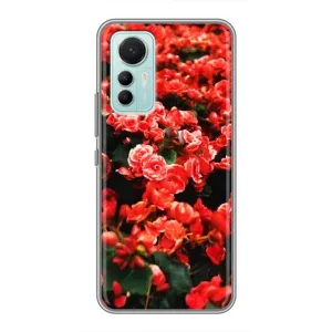 Чохли з квітами для Xiaomi Mi 12 Lite (VPrint) (Квіти червоні)
