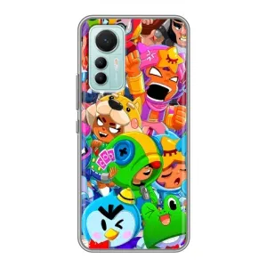 Чехлы Brawl Stars для Xiaomi Mi 12 Lite (AlphaPrint) (Герои Бравл Старс)