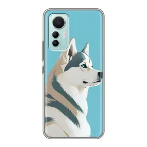 Чехол с Хаски для Xiaomi Mi 12 Lite - (AlphaPrint) (Хаски арт)
