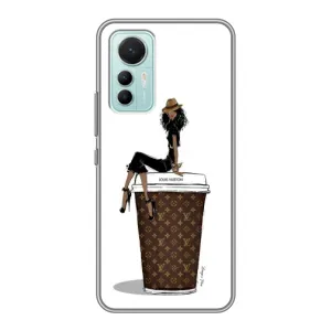 Чехлы Луи Витон для Xiaomi Mi 12 Lite (AlphaPrint - LOUIS VUITTON) (кофе LOUIS VUITTON)