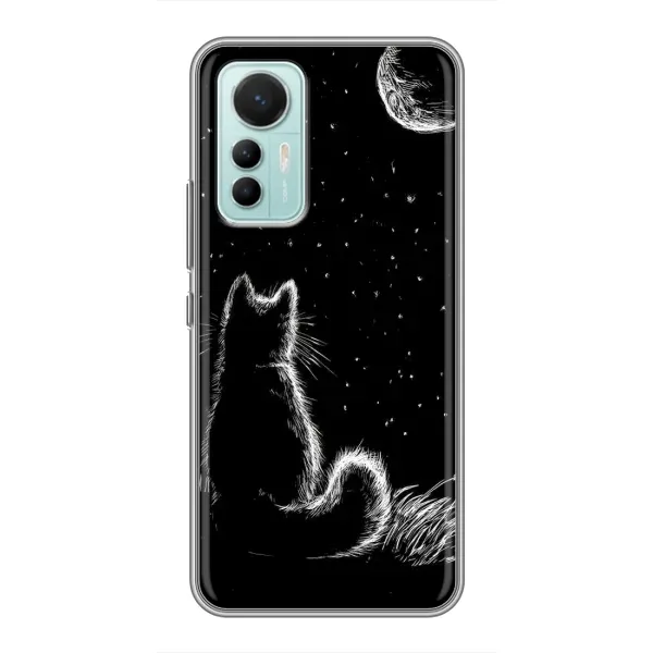 Чехол с принтом «Котик и луна» для Xiaomi Mi 12 Lite Чехол с принтом «Котик и луна» для Xiaomi Mi 12 Lite