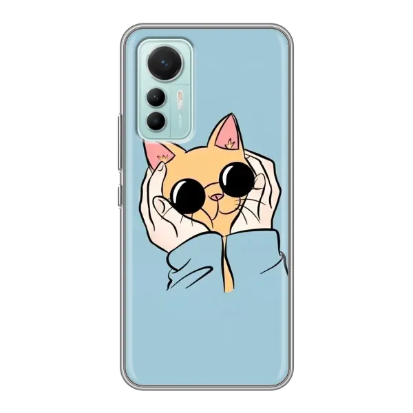 Чохол з принтом «Котик в окулярах» для Xiaomi Mi 12 Lite