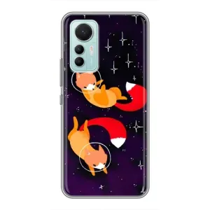 Чохли з картинкою Лисичка для Xiaomi Mi 12 Lite (VPrint) (Лисички космонавти)