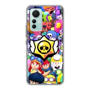 Чехол для Xiaomi Mi 12 Lite Бравл Старс (VPrint) (Лого Brawl Stars)