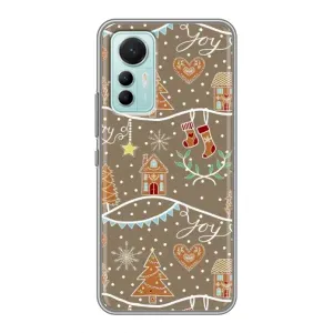 Новорічні, Святкові Чохли для Xiaomi Mi 12 Lite - 2024 год (Новорічні пряники)