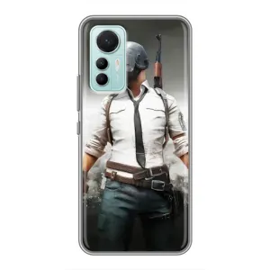 Чехол PUBG для Сяоми 12 Лайт (AlphaPrint) (Пабг мен)
