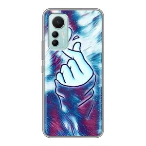 Чехол с принтом для Xiaomi Mi 12 Lite (AlphaPrint - Знак сердечка) (Радужное сердце)
