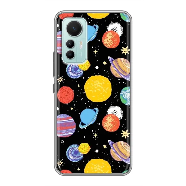 Чохол з принтом «Намальовані планети» для Xiaomi Mi 12 Lite