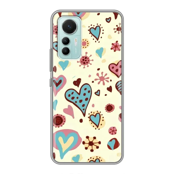 Чохол з принтом «Сердечки» для Xiaomi Mi 12 Lite