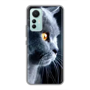 Чохли з Котиками для Xiaomi Mi 12 Lite (VPrint) (Сірий Кіт)