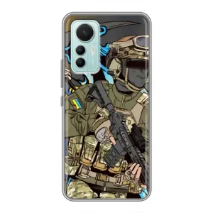 Чехлы с картинкой ЗСУ для Xiaomi Mi 12 Lite (AlphaPrint) (Воїн ЗСУ)
