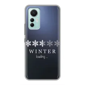 Зимні Чохли для Сяомі Мі 12 Лайт - прозорий фон (Winter loading)