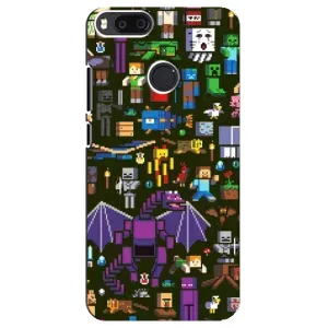 Чехол Майнкрафт на Xiaomi Mi A1/ Mi 5X (AlphaPrint) Minecraft (Коллаж Майнкрафт)