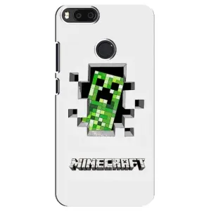 Чехол Майнкрафт на Xiaomi Mi A1/ Mi 5X (AlphaPrint) Minecraft (крипер Майнкрафт)