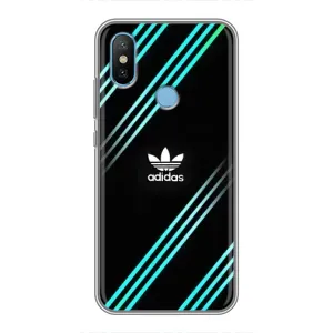 Чохли Адидас для Xiaomi Mi6X (AlphaPrint) (Адідас з полосами)