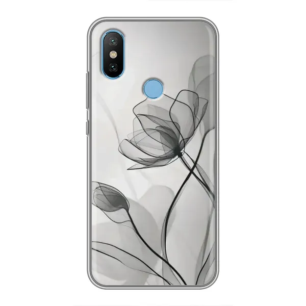 Чехол с принтом «Черные цветы» для Xiaomi Mi6X