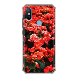 Чохли з квітами для Xiaomi Mi6X (VPrint) (Квіти червоні)