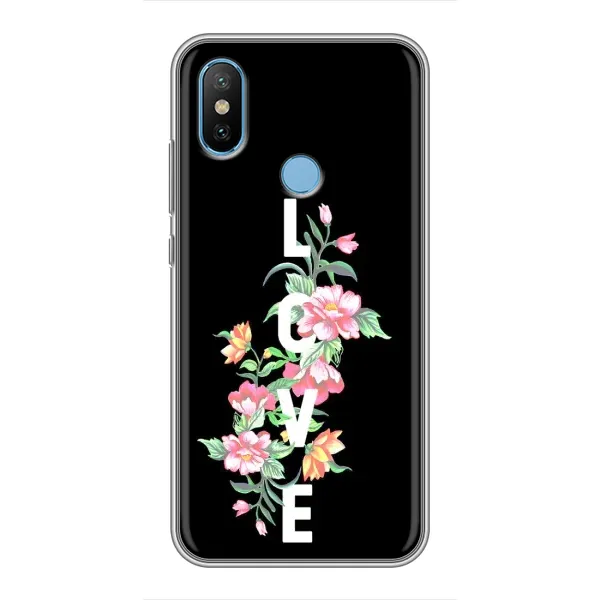 Чехол с принтом «Цветы LOVE» для Xiaomi Mi6X