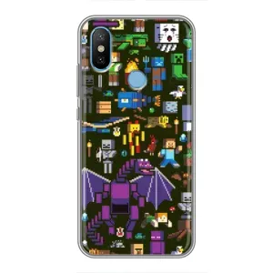 Чохол Майнкрафт на Xiaomi Mi6X (AlphaPrint) Minecraft (Колаж Майнкрафт)