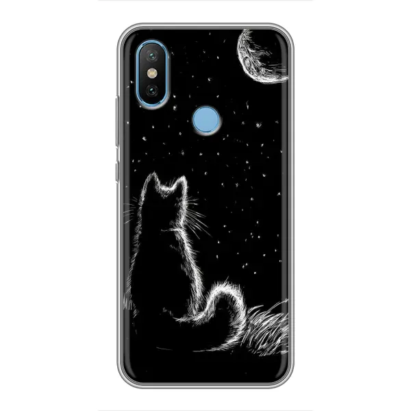 Чохол з принтом «Котик і місяць» для Xiaomi Mi6X