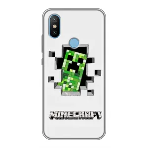 Чохол Майнкрафт на Xiaomi Mi6X (AlphaPrint) Minecraft (кріпер Майнкрафт)