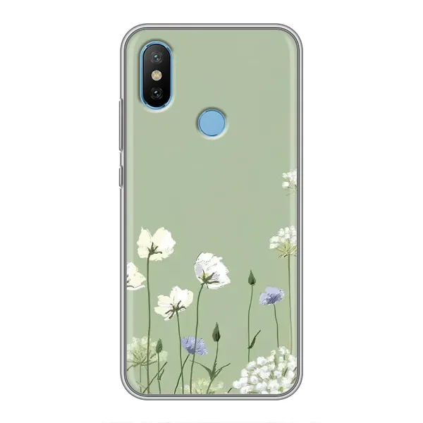 Чехол с принтом «Цветы на зеленом» для Xiaomi Mi6X