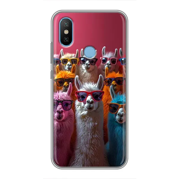 Чехол с принтом «Ламы в очках» для Xiaomi Mi6X