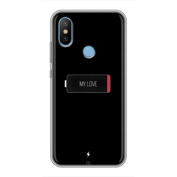 Чехол с принтом «Love battery» для Xiaomi Mi6X