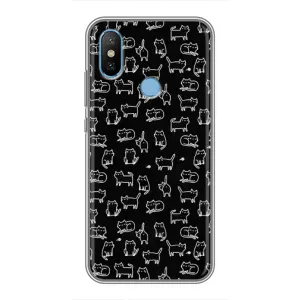 Чохол з принтом для Xiaomi Mi6X (AlphaPrint) Модні коти (Маленькі котики)