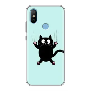 Чохол з принтом для Xiaomi Mi6X (AlphaPrint) Модні коти (Падаючий кіт)