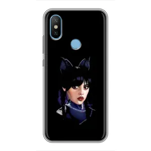 Чехлы Венсдей на Xiaomi Mi6X Уэнсдей (AlphaPrint) (серьезная Уэнздей)