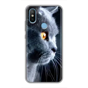 Чохли з Котиками для Xiaomi Mi6X (VPrint) (Сірий Кіт)