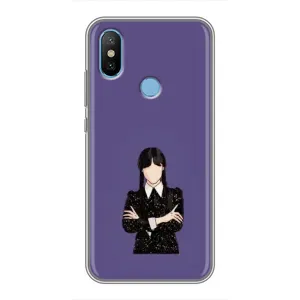 Чехлы Венсдей на Xiaomi Mi6X Уэнсдей (AlphaPrint) (Уэнздей в черном)